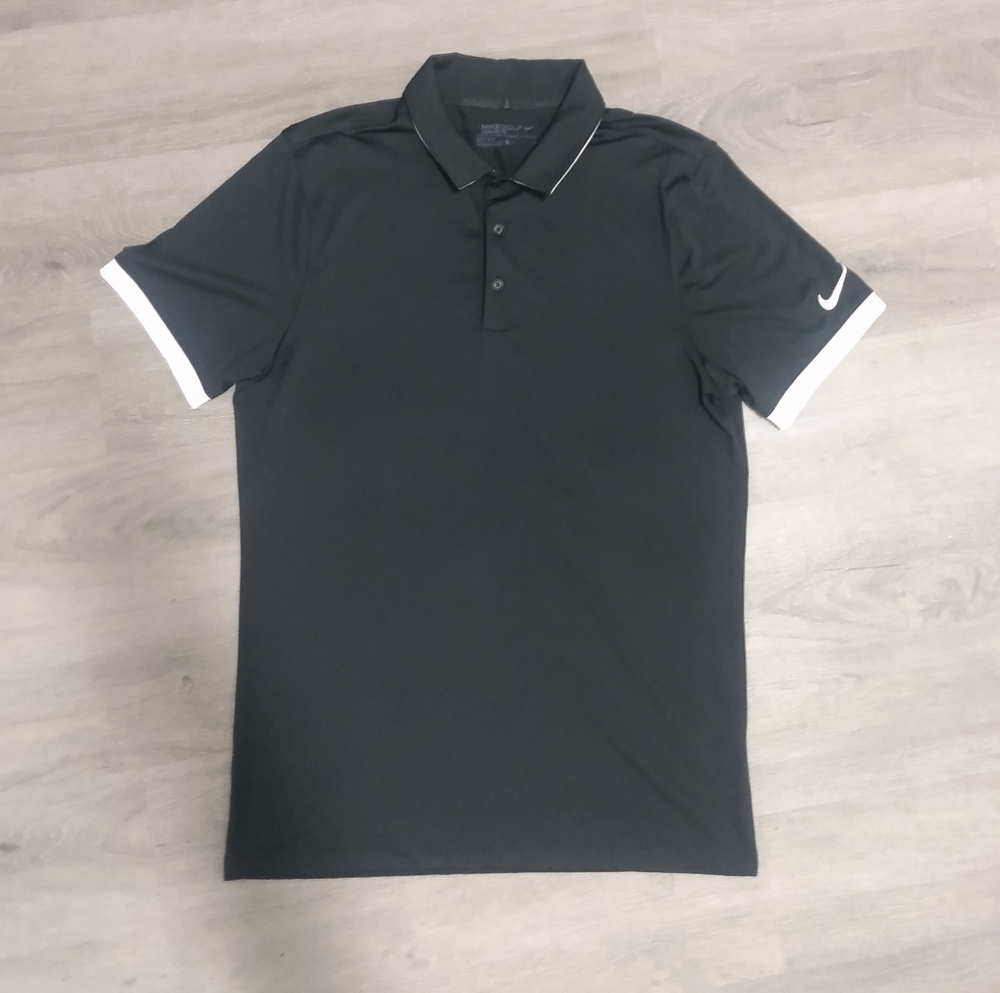 Nike Golf Standard Fit Dri-Fit Black  Polo Shirt Men's Size S